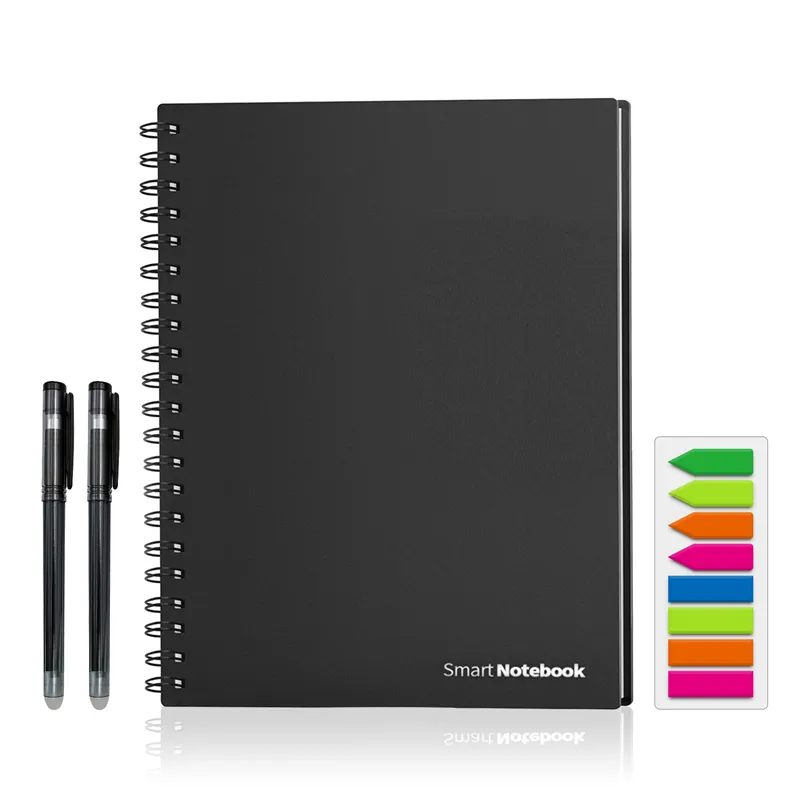 A4 Reusable Smart Notebook Digital Notepad Lined Dotted with Erasable Pen and Wipe for Sketch Cloud Storage and Reuse Endlessly