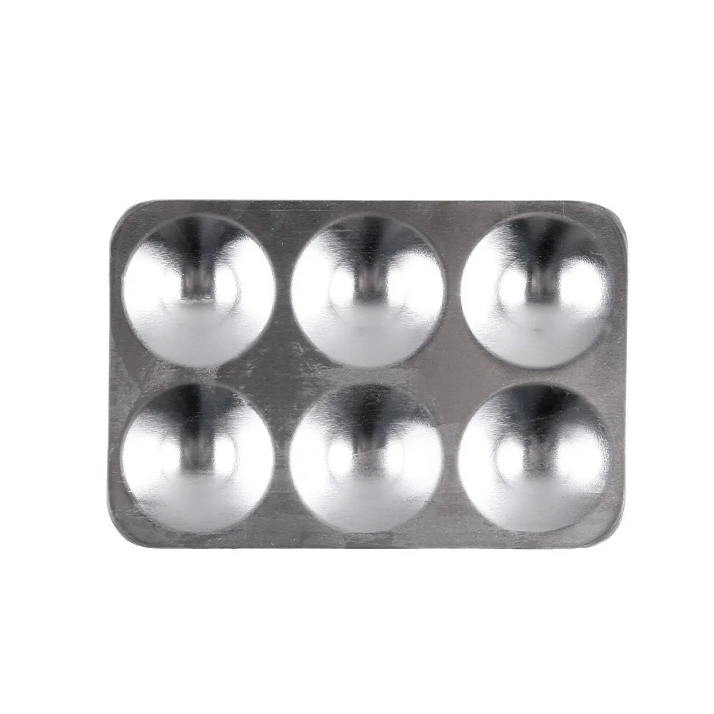 Art painting tools Aluminum rectangular 6-hole round palette palette gouache pigment paint tray color palette