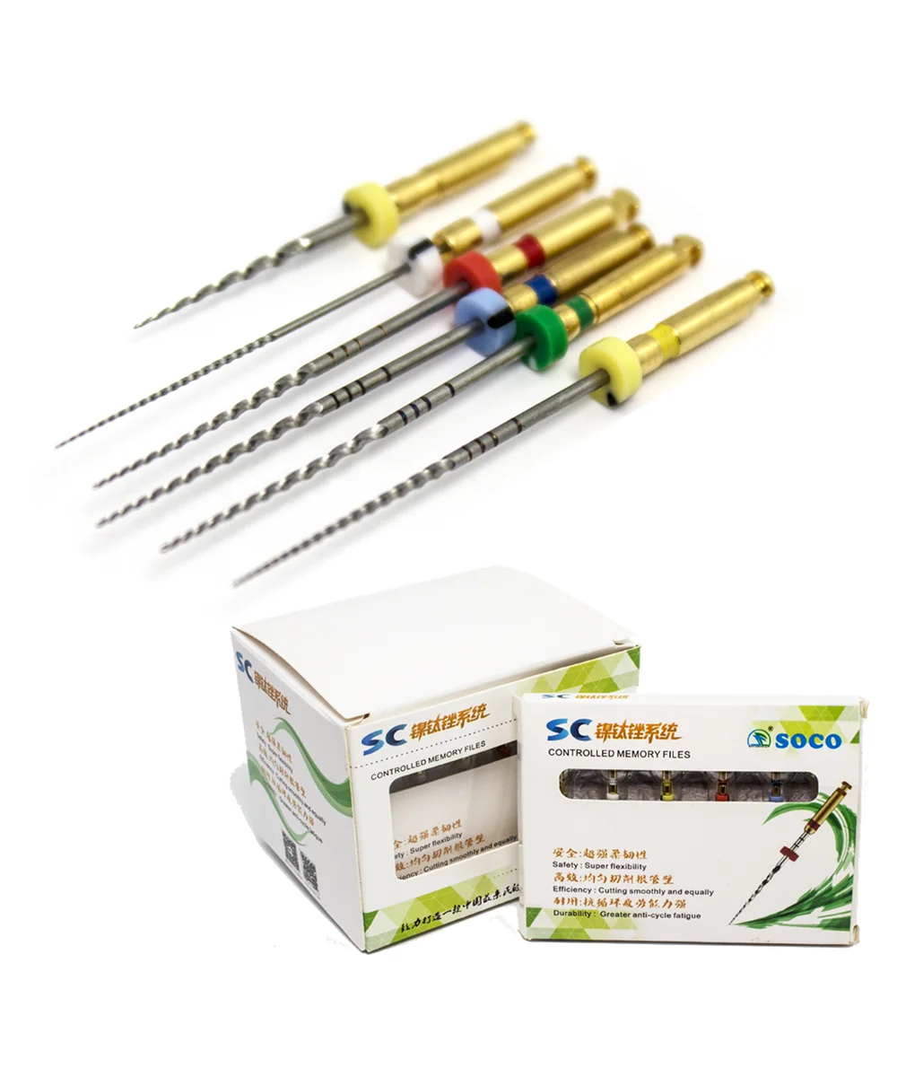 Dental File Root Canal Taper Endodontic File Gold Heat Activated Rotary File Flexible Dentist Materials SOCO COXO