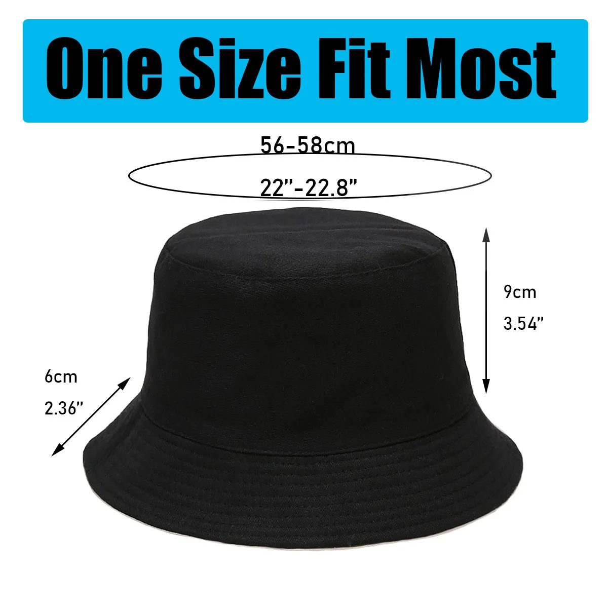 Reversible Blank Bucket Hat Summer Travel Beach Sun Hat for Women Men UV Protection Fisherman Hats