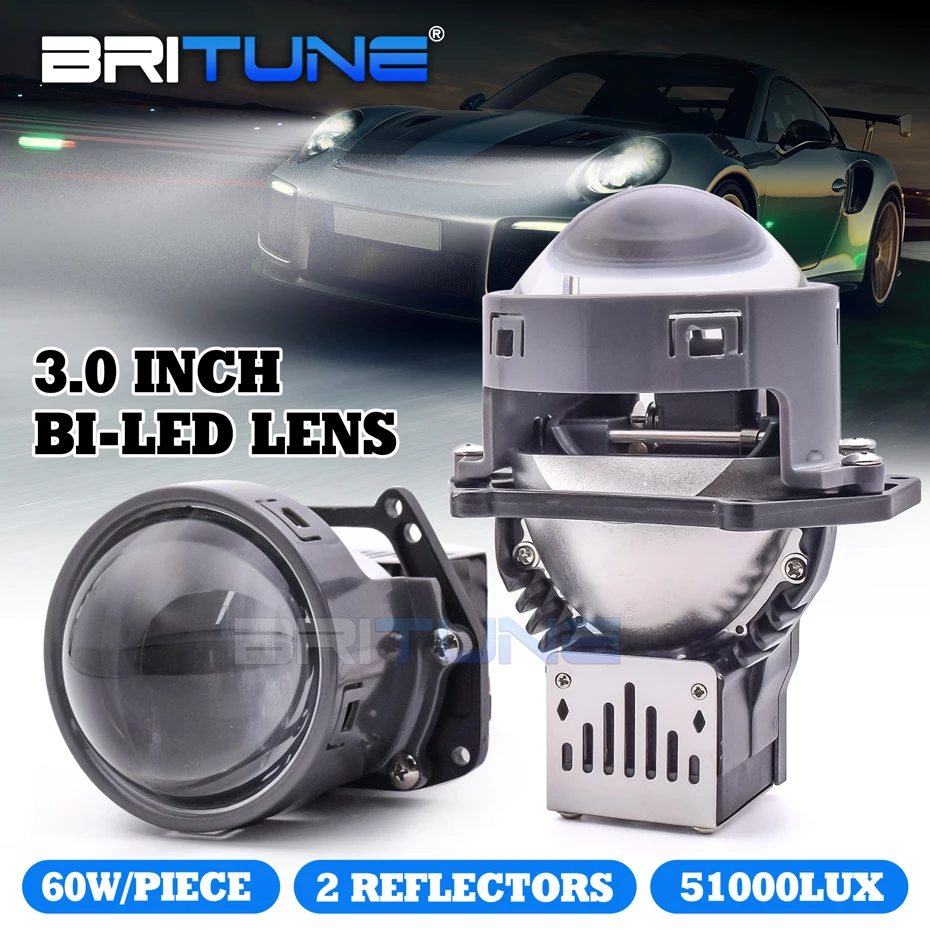 

60W Bi LED Lens Projector for Hella G5 3R Upgrade 3 Inches Headlight Modules12V High/Low LED Lights Tuning Car Accessories Kit
