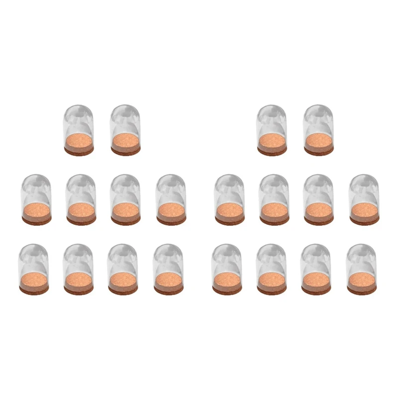 

20PCS Mini Clear Glass Hemisphere Cover Dome Cabochon For Home Office Room Table Display Decor Dry Flower Ornaments