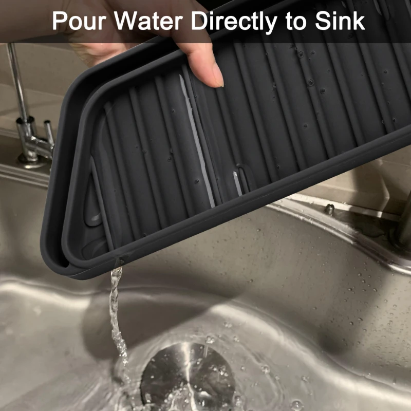 Reusable kitchen Fridge Accessories refrigerator Anti splash & overflow drainage mat silicone refrigerator drip catcher tray 2