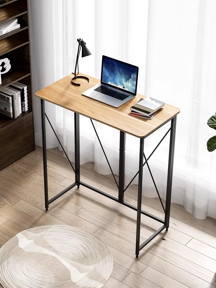 Simple Folding Table Standing Table Desk Standing Work Computer Desk Portable Home Writing for Notebook Furniture
