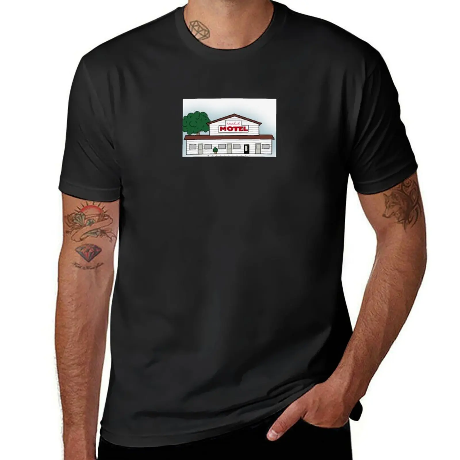 

RoseBud Motel T-Shirt boys animal print blacks sweat slim fit t shirts for men