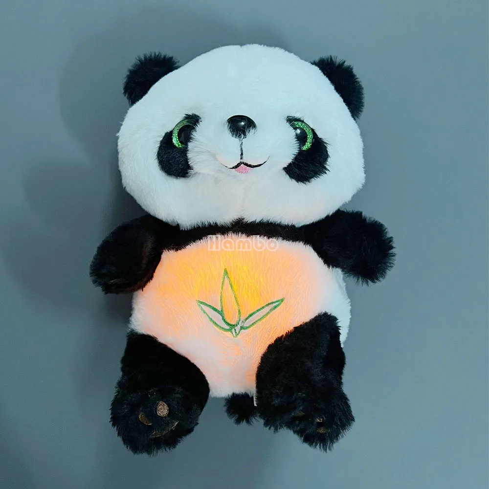 Newborn Breathing Bear Panda 4 Modes Soothing Musical Panda For Baby Sleep Companion Snuggle Anxiety Relief Teddy Christmas Gift Plush Toy