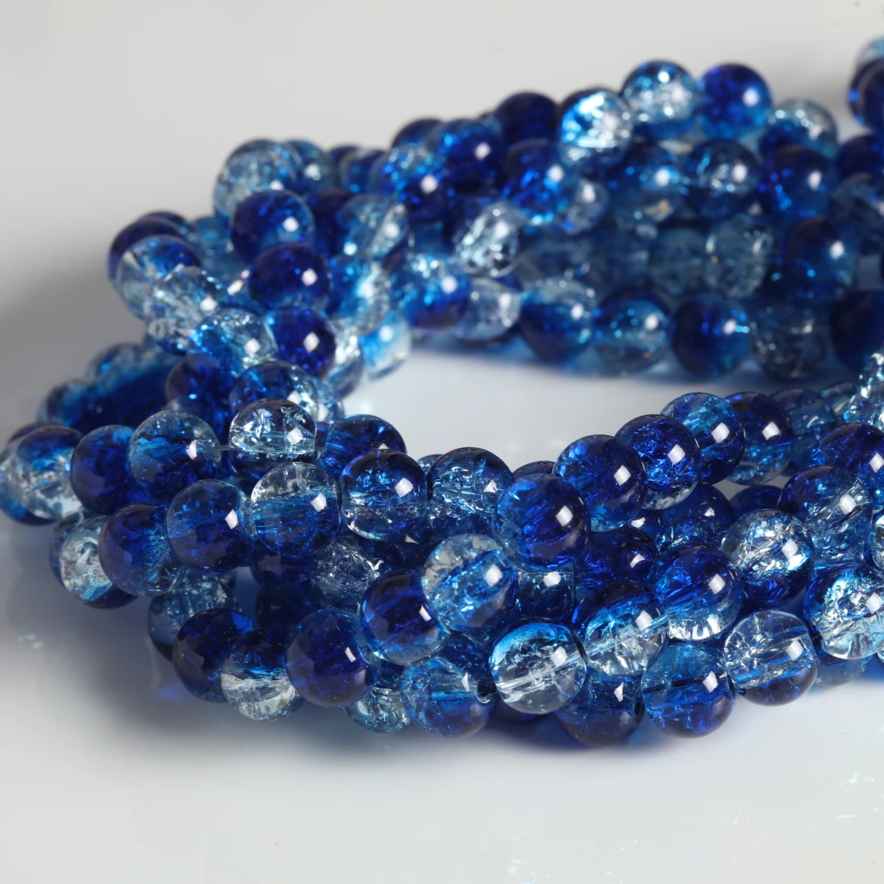 Elegant Pink Crackled Glass Beads for Handmade Jewelry Crafts