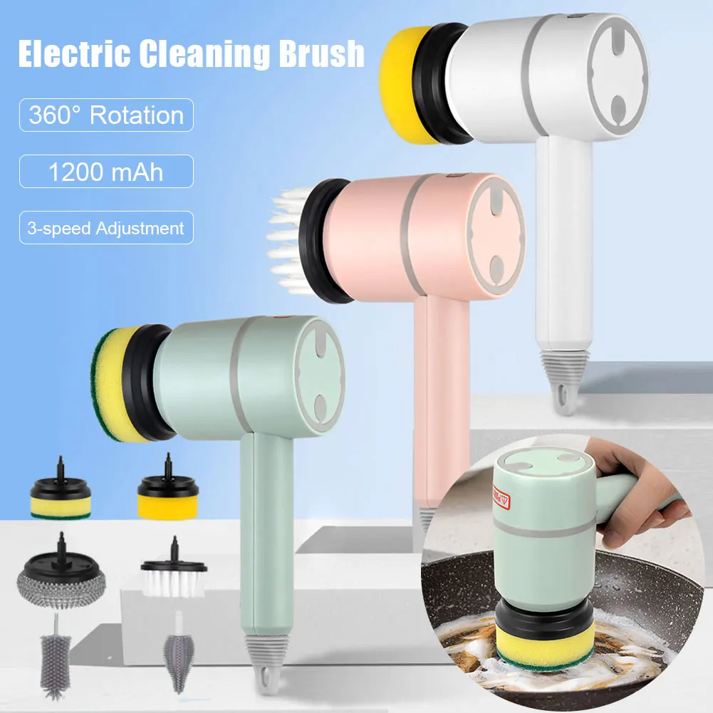 Electric Cleaning Brush Automatic Wireless Dishwashing Brush USB  Rechargeable Kitchen Bathtub Tile Professional Cleaning Brushes - AliExpress
