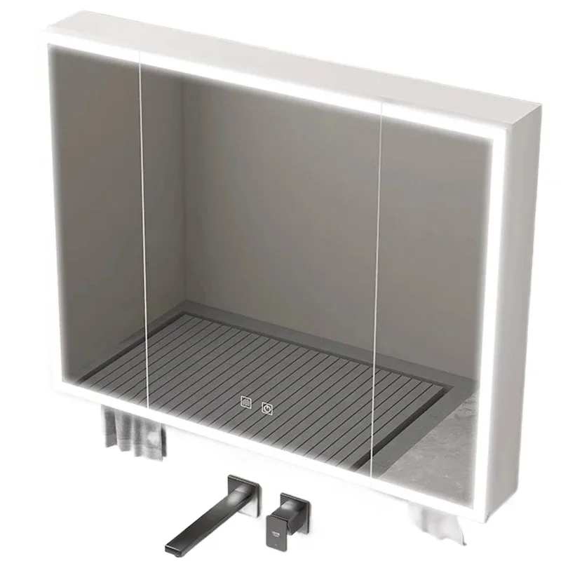 Smart Mirror Cabinet Bathroom Storage Shelf for Mirror Cabinet Large Space Anti-rust Home Furniture Mueble