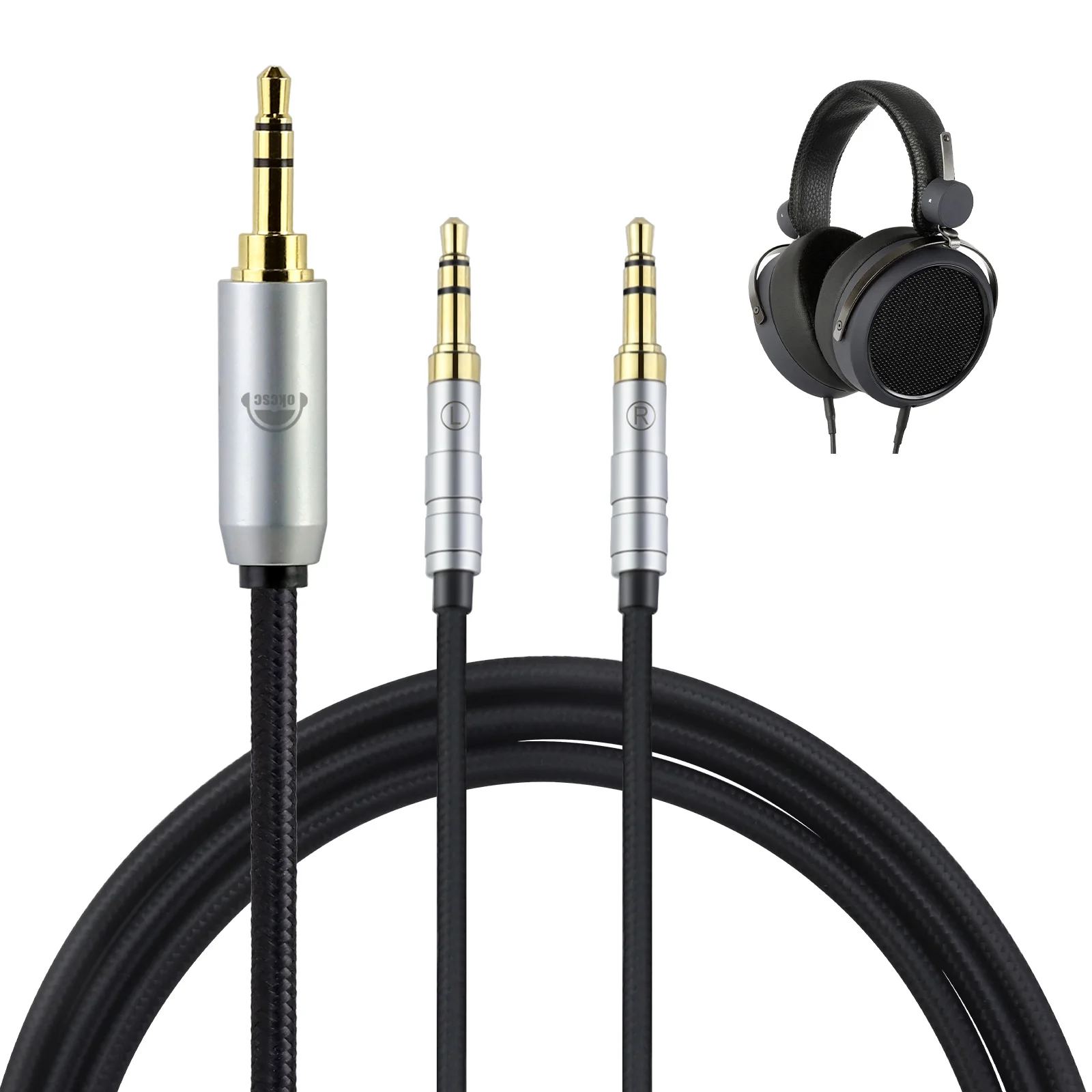 Oksc-hifiman用ハイファイケーブル,3.5mm〜4.4mm,3.5mm,2.5mm,himf用