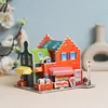3D Exquisite Paper Puzzles Children's Handmade DIY Toys IceCream French-Hotel Flower-shop Supermarket  WL 3