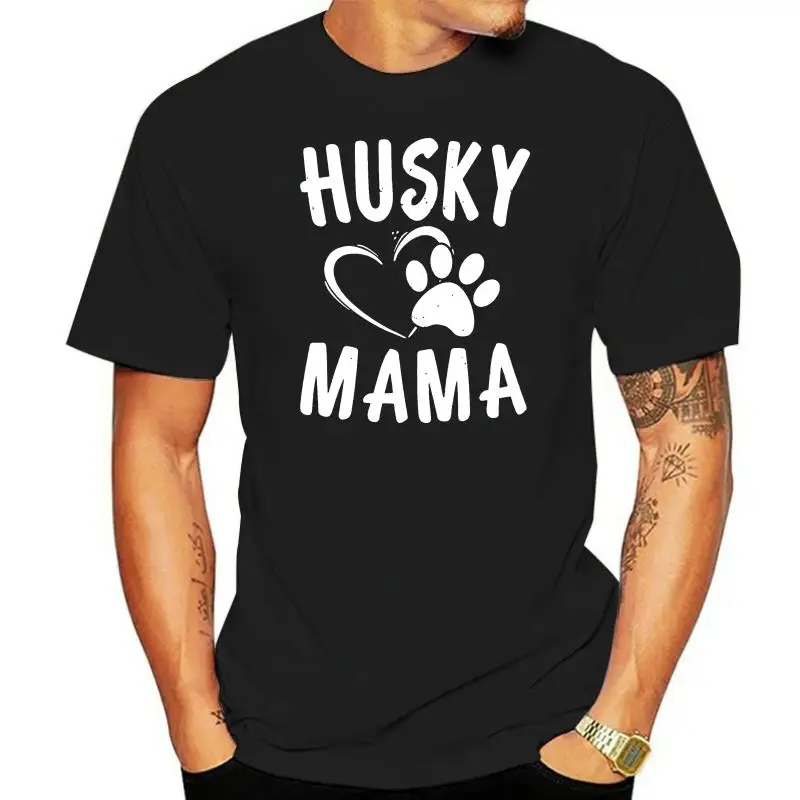 

Fun Siberian Husky Mama Gift Dog Lover Apparel Huskies Mom Black, Navy T-Shirt Street Tee Shirt