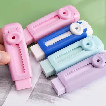 Gomme scorrevoli creative, gomma da matita push and pull, forniture di cancelleria scolastica in gomma per matita retrattile