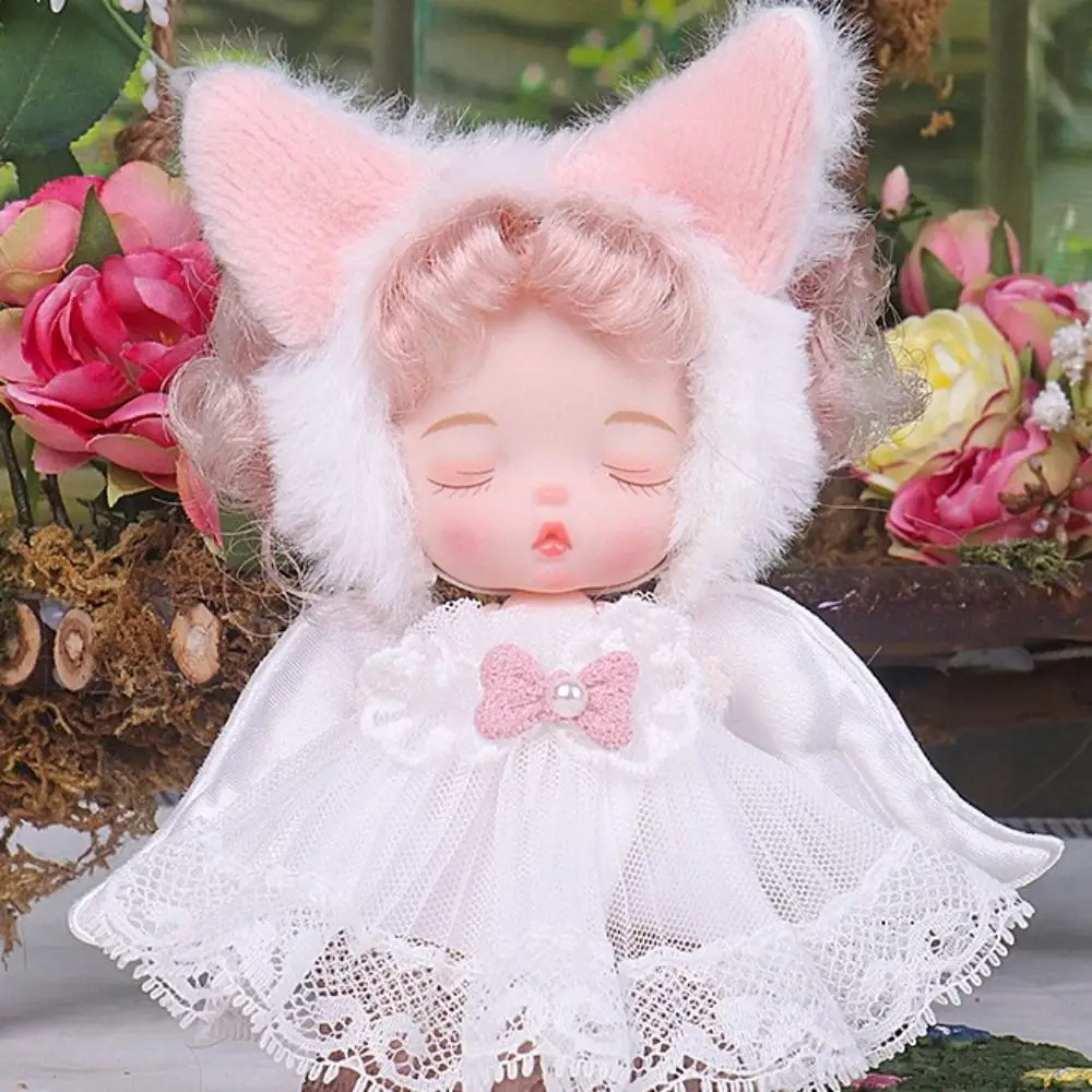Fairy Beautiful 10cm Dress Up Cute Safety Movable Joint Rabbit Ear Dress Up Girl Children