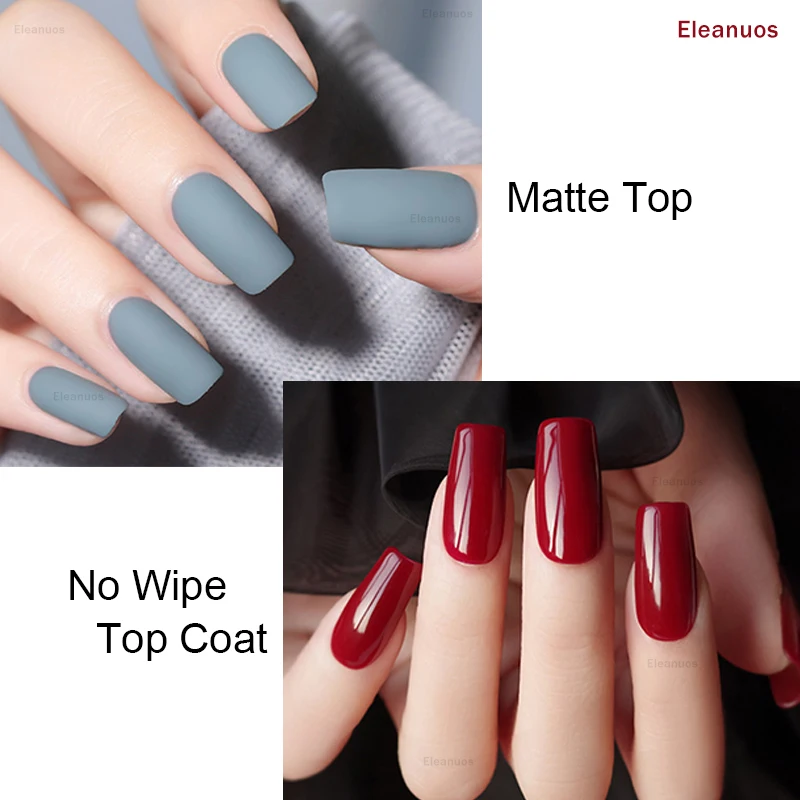 Eleanuos Wholesale 1kg No Wipe Top Coat Super Quality Soak Off UV LED Rubber Base Refill Matte Top Professional Nail Salon Use 6