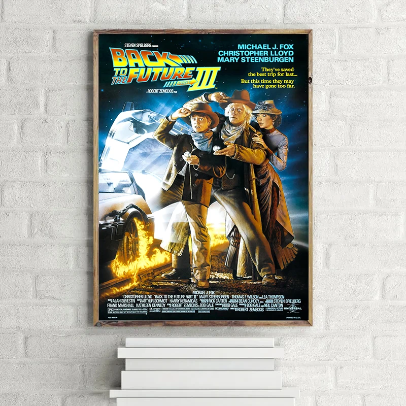 Vintage Back to the Future Trilogy Wall Art Canvas Prints - Decorative Movie Posters