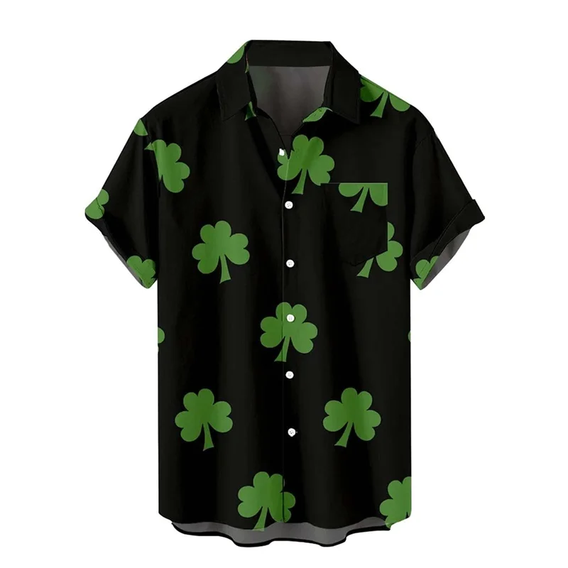 thumbnail image 1 of Camisa del Día de San Patricio para hombres, camisas hawaianas con botones y estampado completo en 3D, camisetas de playa informales de verano de manga corta, camisas y blusas, 1 of 5