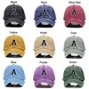 Initial Letter A-Z Embroidery Baseball Cap For Men Womne High Quality Washed Cotton Dad Hat Team Sport Visors Snapback Caps 2