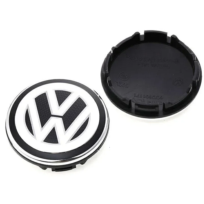 폭스바겐 VW 2025용 VW 폴로 56MM/65MM/66MM 순정 자동차 휠 센터 허브 캡 커버 폭스바겐 VW R GTI 엠블럼 자동차용