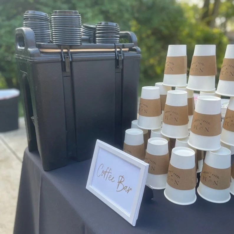 Custom Printed 20PCS 10-20oz Coffee Cup Sleeves Kraft Disposable Heat Insulated Cup Hol... - SKU CCS1231 - UGI Packaging