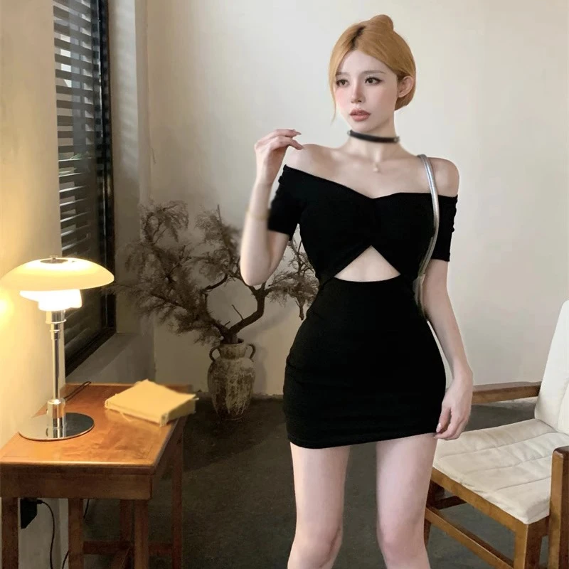 여성 브이넥 허리 움푹 패인 슬림핏 랩 엉덩이 원피스, 단색 섹시, 다목적 슬림 원피스, 여름