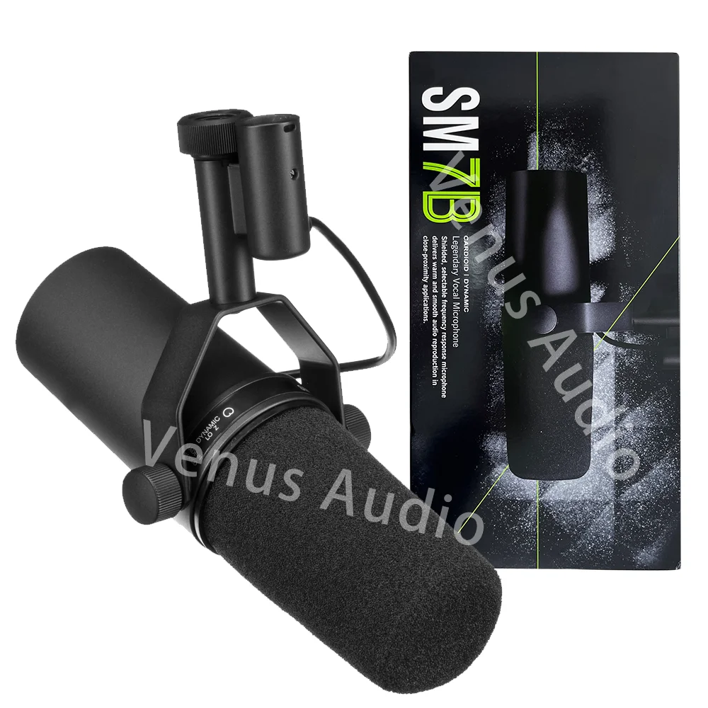 VENUS 카디오이드 다이나믹 마이크, SM7B 7B, 스튜디오 선택 가능한 응답 마이크, 라이브 무대 녹음 팟캐스트용