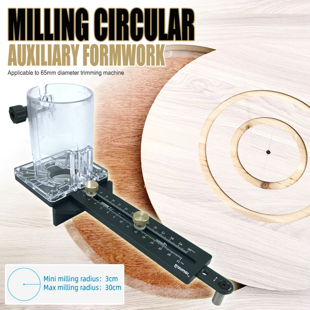 

Woodworking Milling Circular Auxiliary Formwork DIY Tools Cutting Notches Wood Router Milling Circle Trimming Machine Accessorie