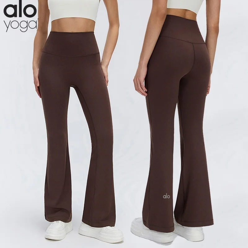 알로 요가 하이웨이스트 플레어 요가 팬츠 - 엉덩이 토닝 및 필라테스 운동용
