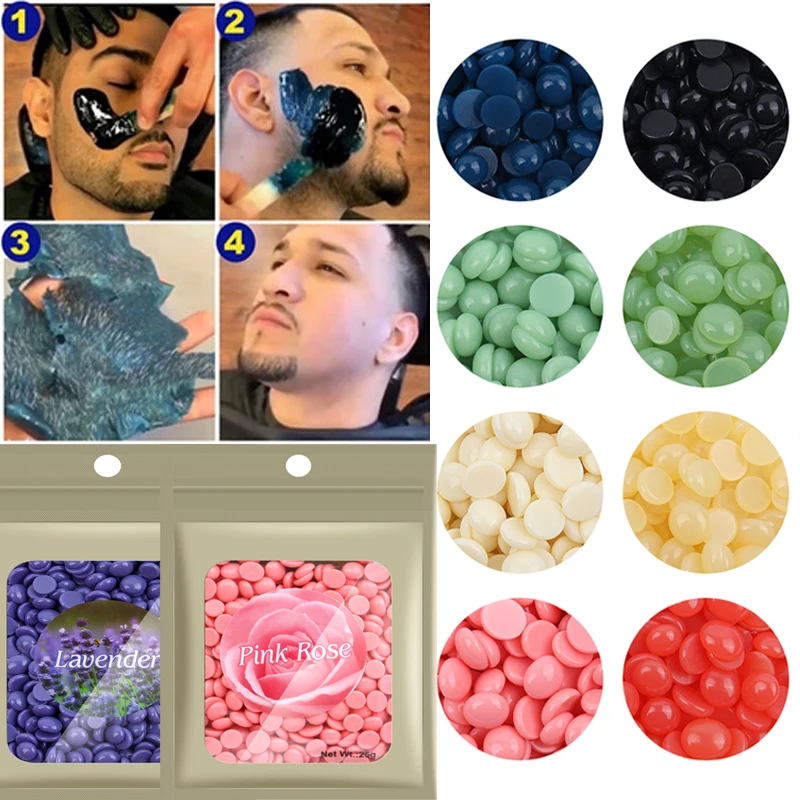 

Гранулы из твердого воска для безболезненного и быстрого удаления волос на лице, 25 г/упаковка