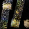 JIANWU 40mm*200cm Sparkling Stars Series Vintage Bronzing Material Collage Landscaping PET Tape Creative DIY Journal Stationery 2