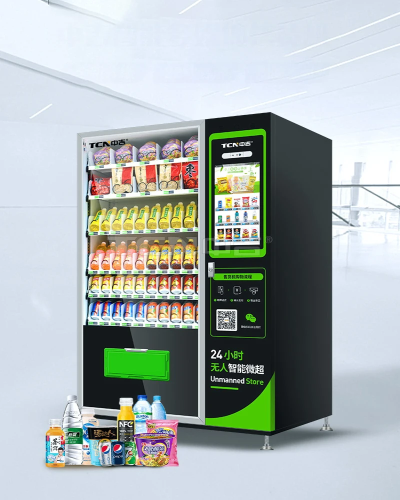 Vending machines, self-service vending machines, vending snack and beverage commercial use