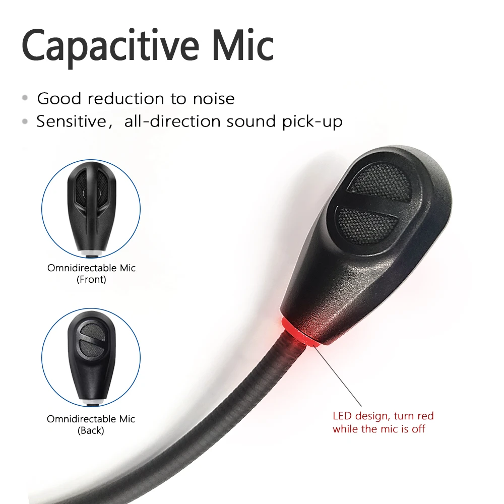 3.5MM Replaceable Mic of Gaming Headset Replacement Accessory Detachable Noise-reduction Mic for HyperX Cloud Alpha Wireless