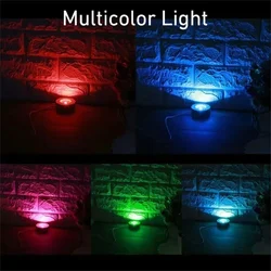 Handmade LED Wooden Resin Display Base - USB Round Night Lamp Stand - 1PC (Multicolor light)