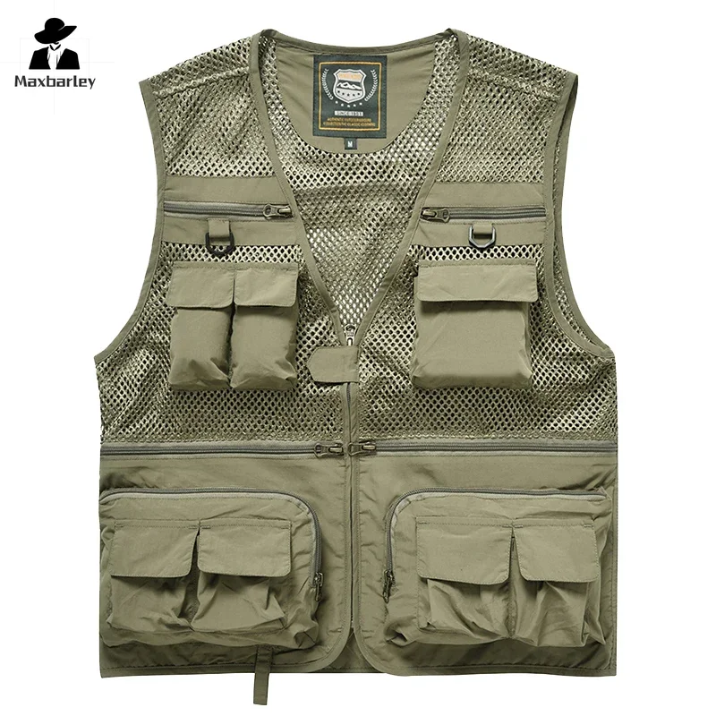 Veste cargo pêche chasse 16 poches 6XL imperméable séchage rapide randonnée escalade