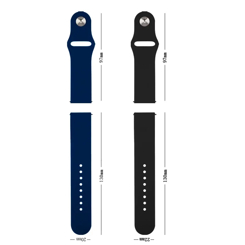 Versatile 20mm/22mm Smartwatch Strap - Stylish Wristband Bracelet