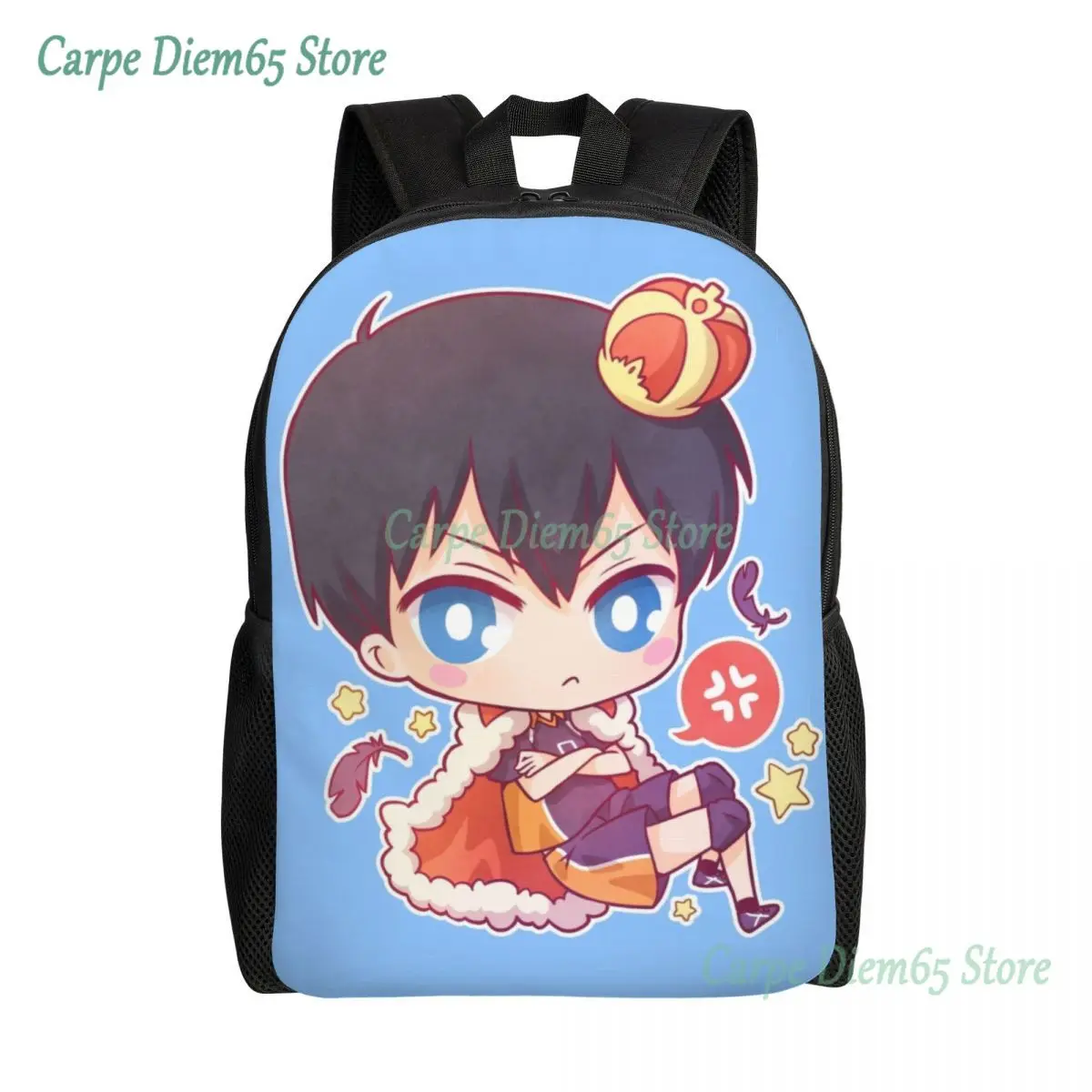 

Haikyuu Tobio Kageyama Backpack School College Student Bookbag Fits 15 Inch Laptop Japan Volleyball Anime Manga Bags