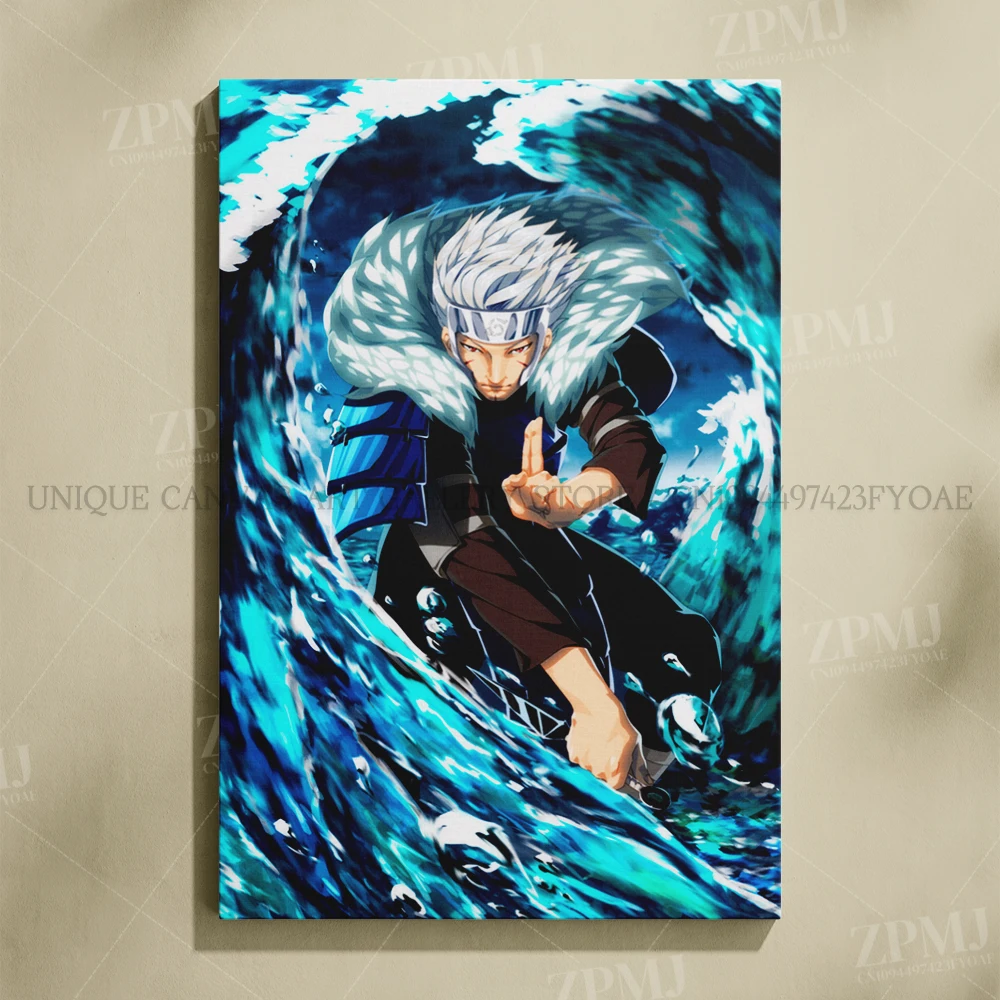 Anime Wall Art: Uchiha Madara Canvas Painting - Japanese Style Home Decor