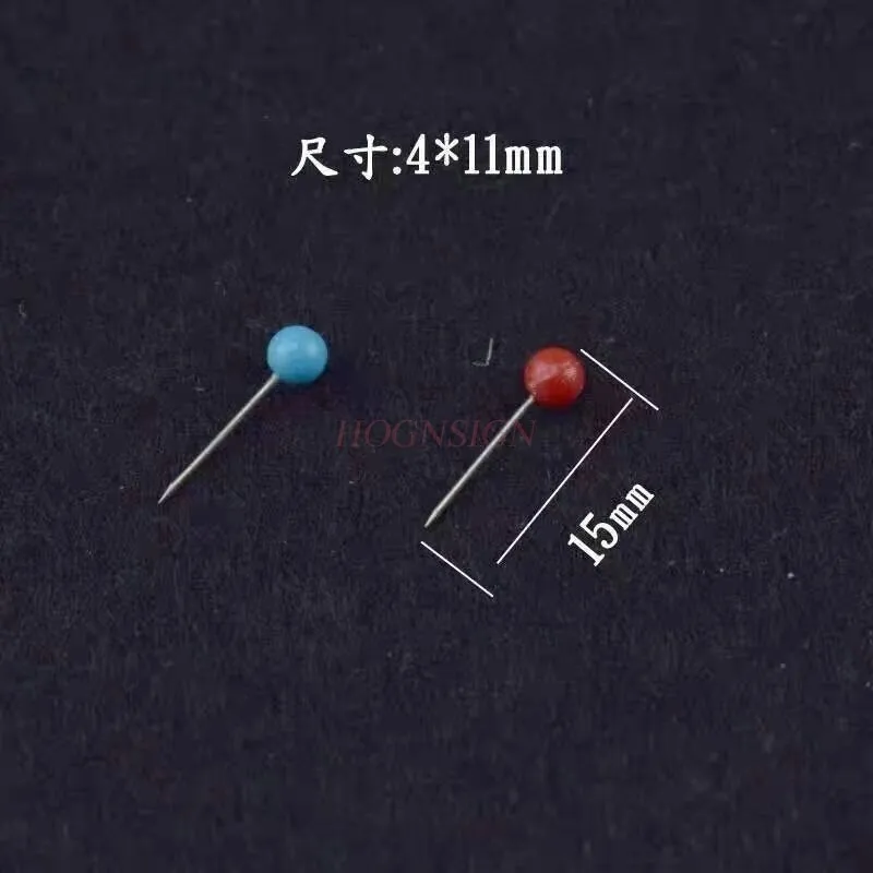 500개 짧은 핀, 코르크 위치 지정 핀, 박스형 컬러 플라스틱 핀, 지도 표시 핀, 푸시 핀, 둥근 볼,