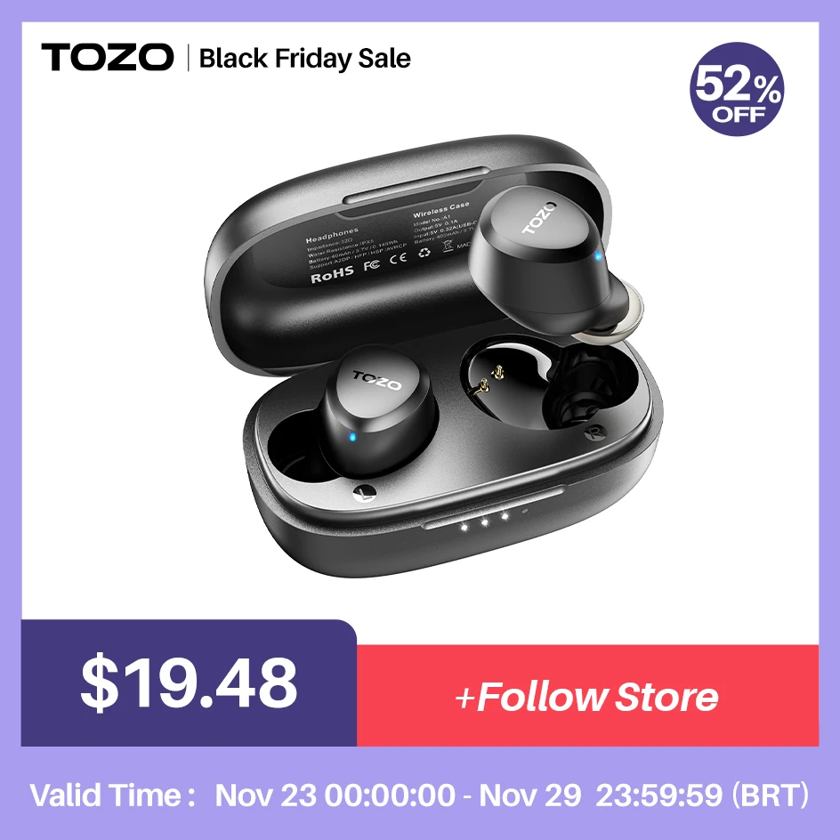 Tozo Bluetooth Headphones, Mini Bluetooth Headphones