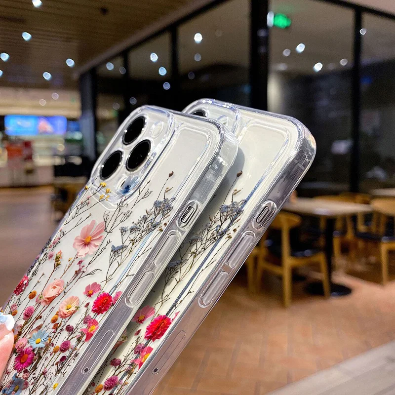 Floral Transparent Phone Case Cover