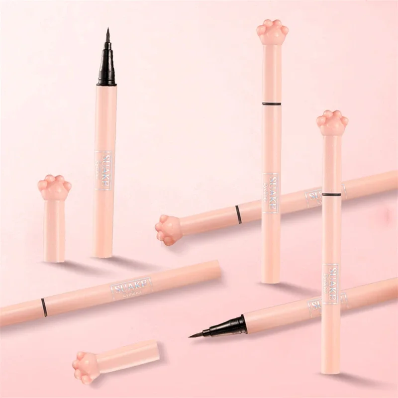 Liquid eyeliner Eyeliner pencil 6 Colors Cat Claw Liquid Eyeliner Stamp Pen Delicate Waterproof Makeup Women Slim Eye Liner Pencil Silky Lasting Cosmetics