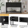 Console Sofa Table, Modern Entryway Table with Sehves, Couch Table with Storage (47.24 Inch Wide, Black) 4