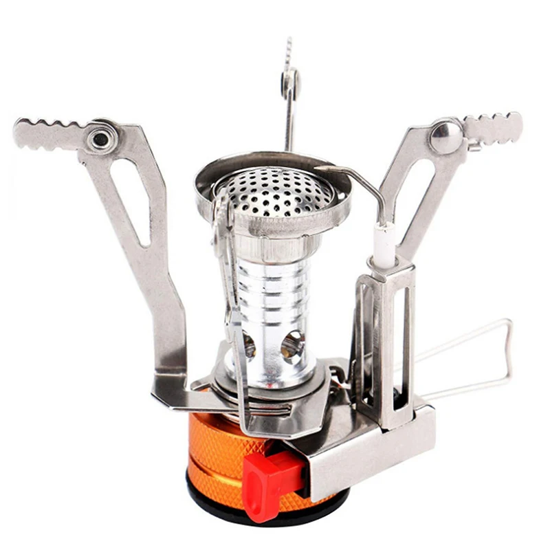 Gas Cooker Portable Outdoor Camping Aluminum Alloy Ultra Light Picnic Cooking Camp Stove Survival Furnace with Box