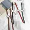 Fashion Hot Sales White Small Watches Brand Ladies Quartz Wristwatch Simple Retr Femme with Leather Band Clock 1