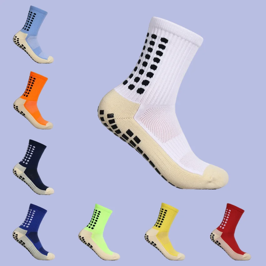 

3/5 Pairs High Quality Anti-slip Soccer Socks For Women Men 2024 Fashion Outdoor Sport Grip Football Yoga High Tube Socks