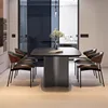 Black Small Chairs Table Centerpiece Design Nordic Modern Kitchen Dining Table Set Restaurant Mesas De Comedor Home Furniture 4