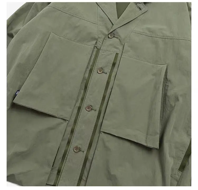 TMCAZ deformation layer multipocket jacket loose silhouette large front pockets light vintage effect gorpcore urban outdoor