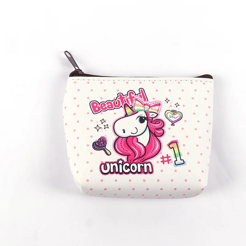 1PC Girl Kids Coin Purses Holder Kawaii Animal Unicorn Flamingo Women Mini Change Wallets Money Bag Children Zipper Pouch Gift