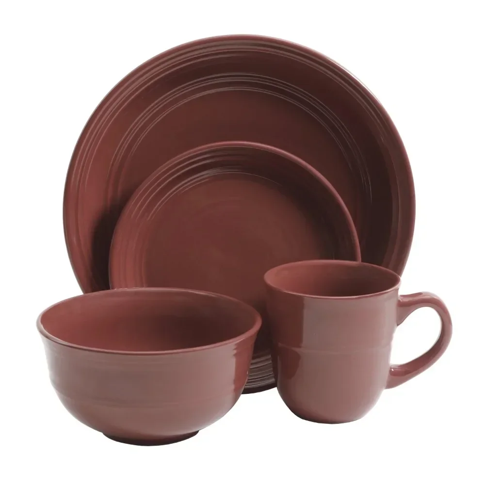 

Mainstays Red Rainforest 16-Piece Dinnerware Set