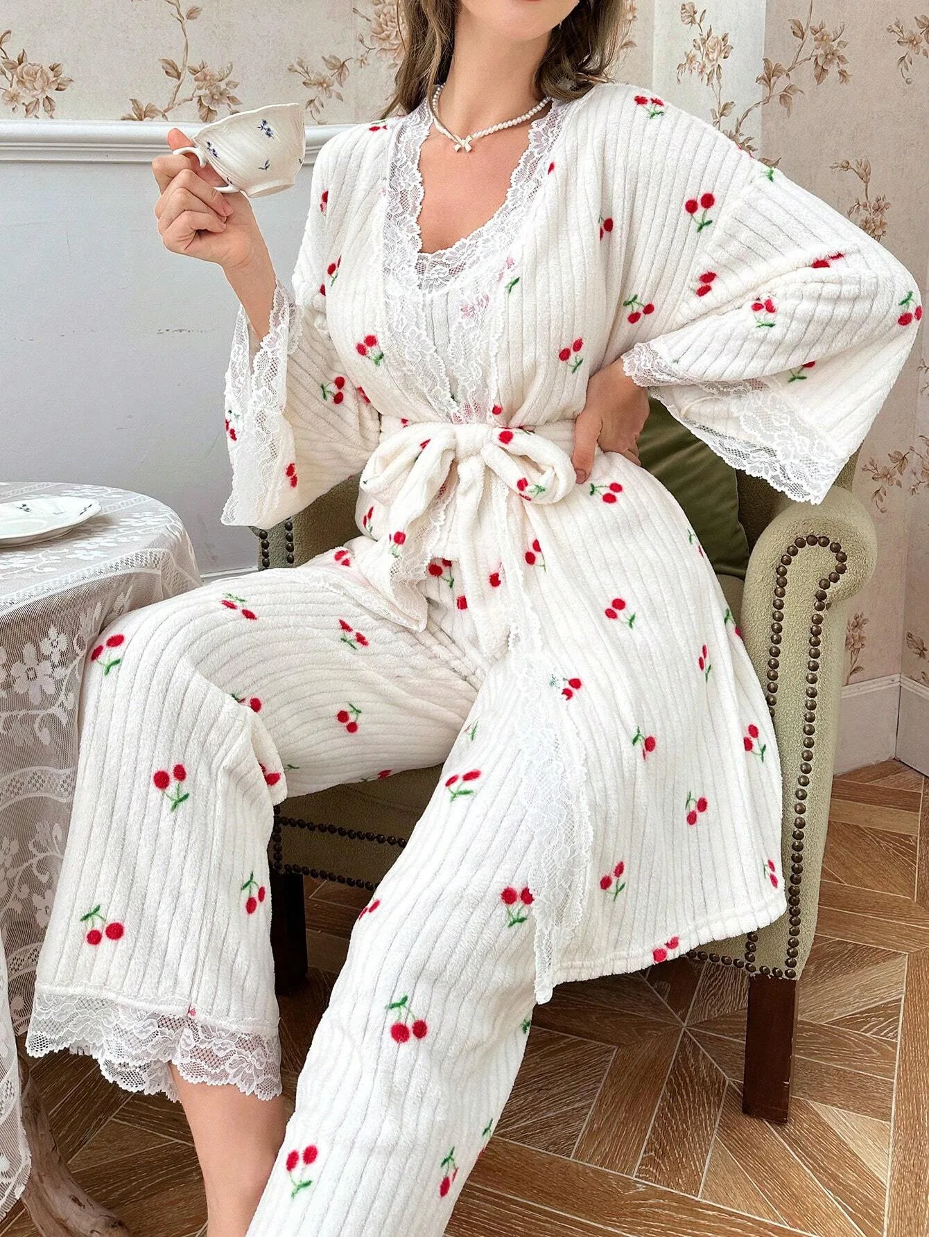Romantic Nightwear Ladies Pajamas New Products Dress Nightie Woman Night Set 3 Piece Sexy Clothes Women Sleep Women's Peignoirs